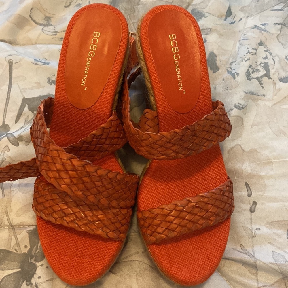 Never worn wedge sandals